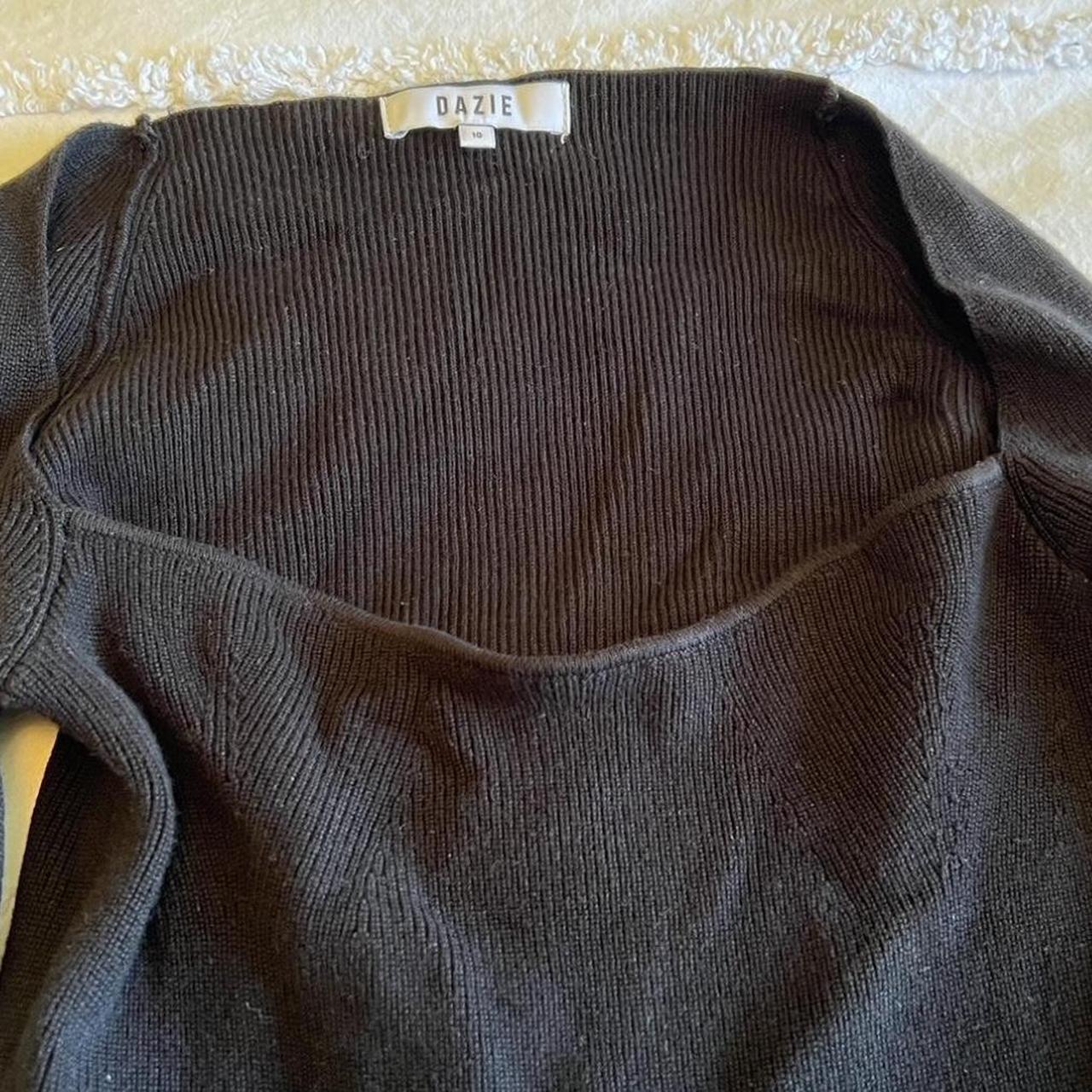 Dazie black long sleeve top Size 10 - Depop