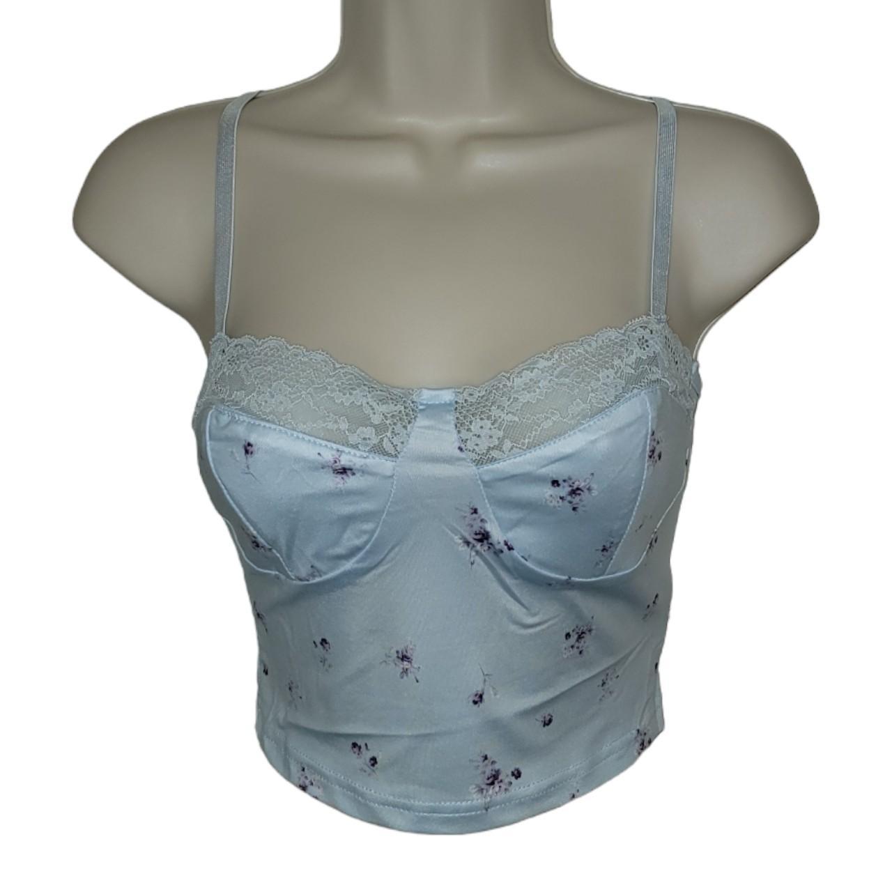 Lace Corset Crop Top 🌸Floral pattern 🌸LIghtweight... - Depop