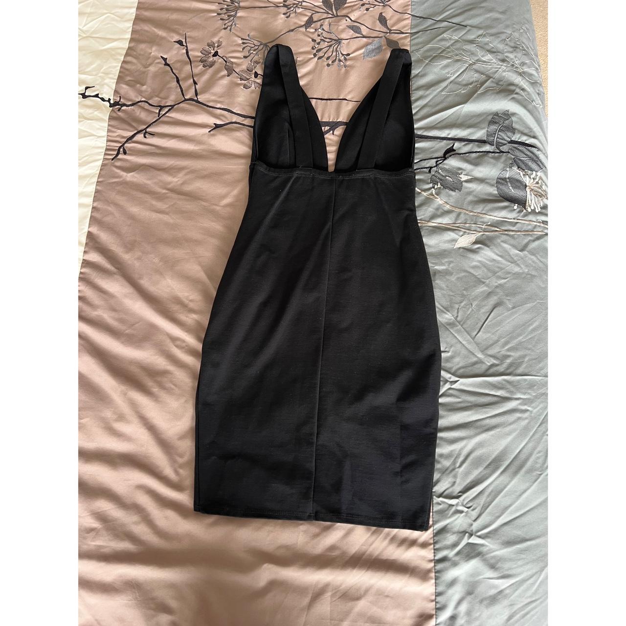 Little black deep V-neck cocktail... | Depop