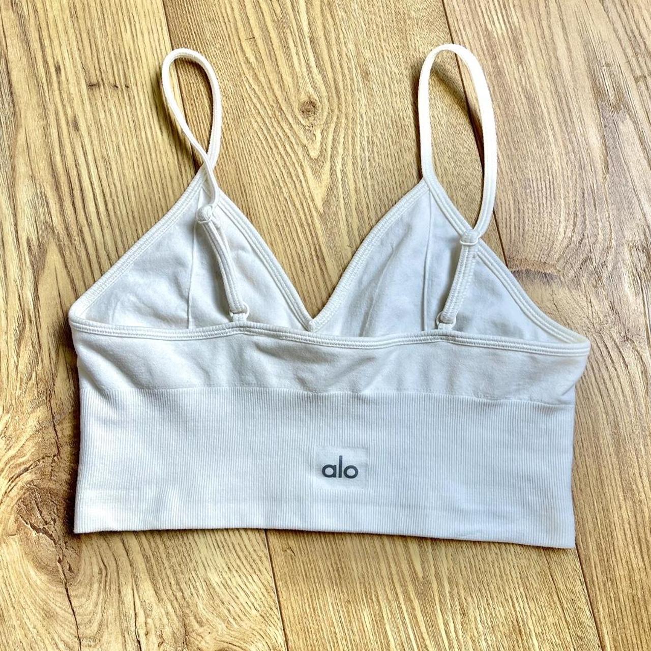 Alo Yoga Delight Bra (Size M) Colour Ivory... Depop