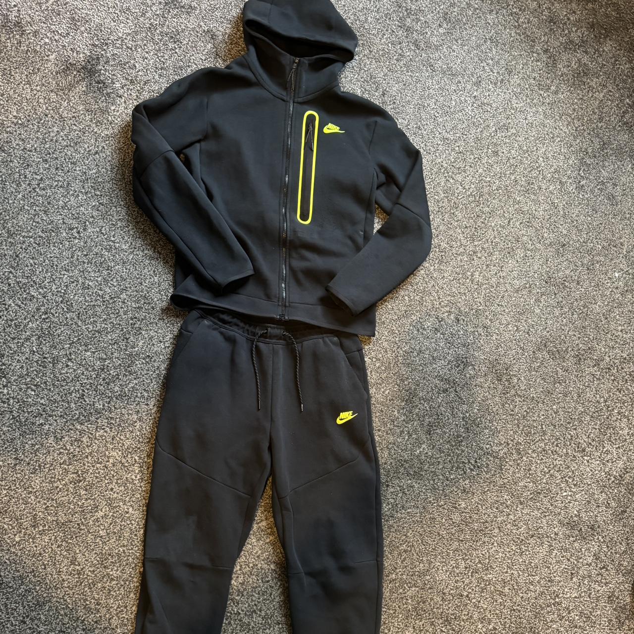 Neon and black Nike tech fleece size m joggers and