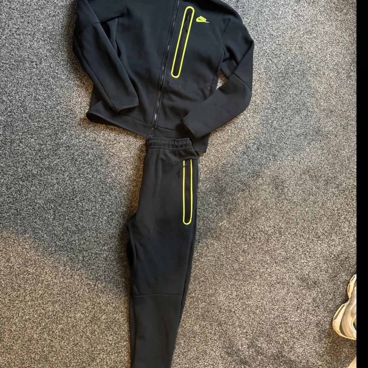 black and neon tech fleece
