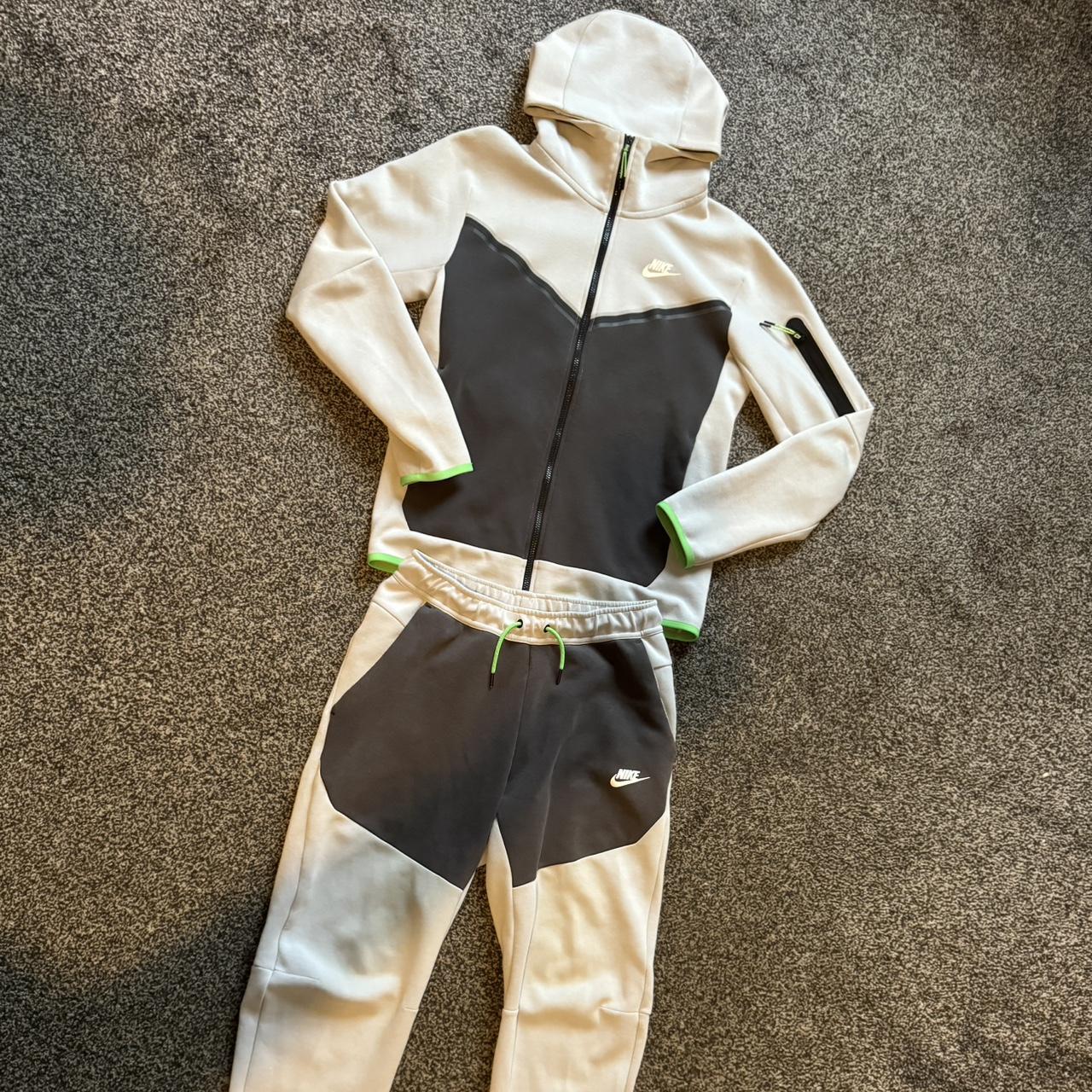Depop Nike Tech Jumpsuit Mens Black, Grey Green Nike Tech Fleece In