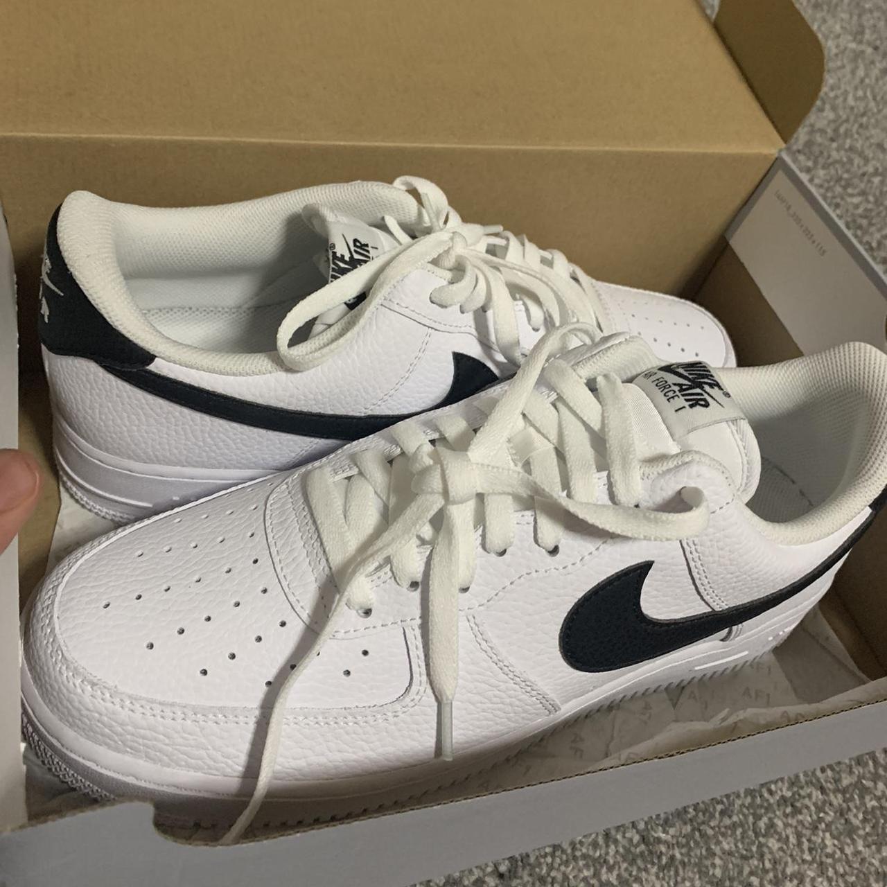 Air Force 1 low White and Black Uk 10.5 Proof of... - Depop