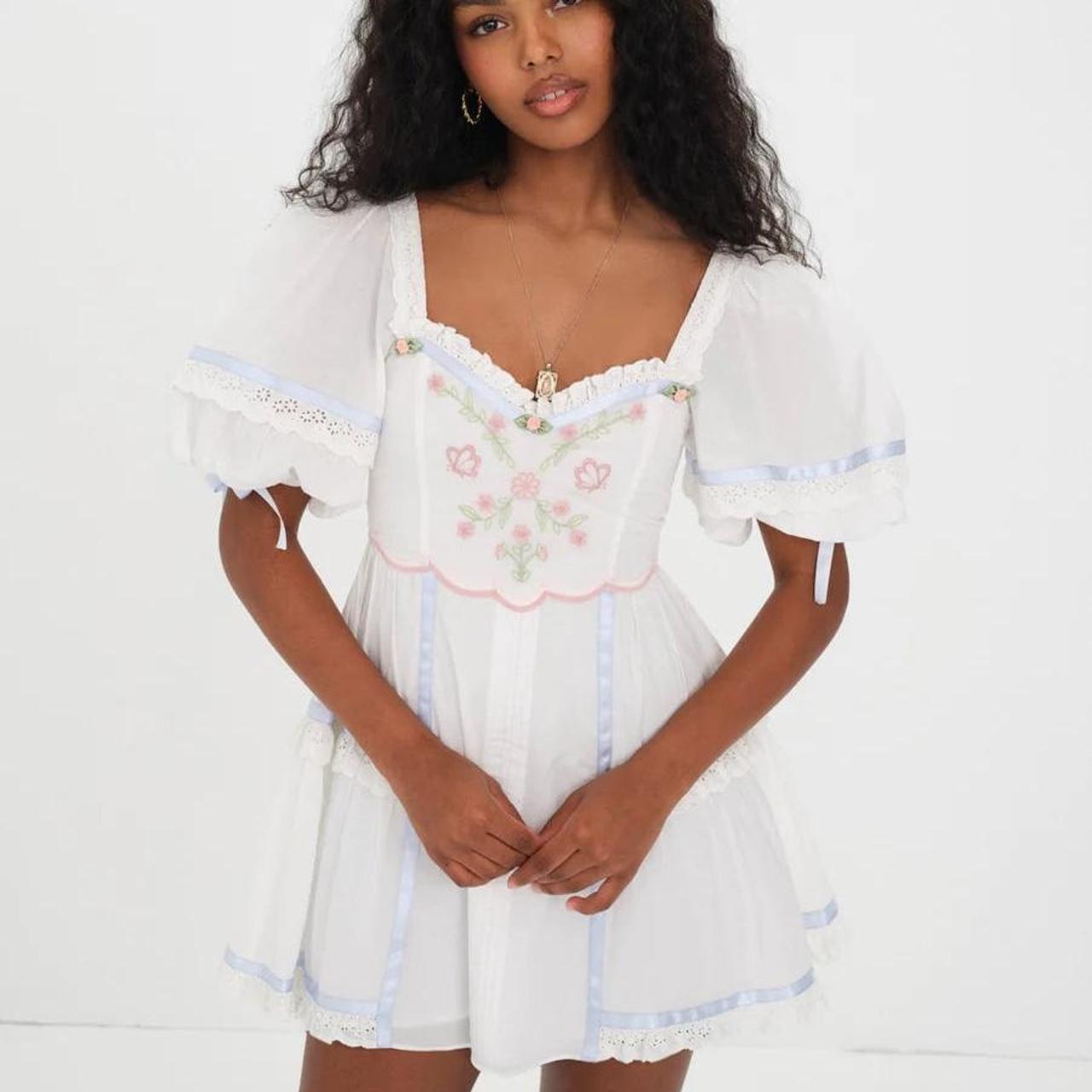 For Love & Lemons Meadow Embroidered Mini... Depop