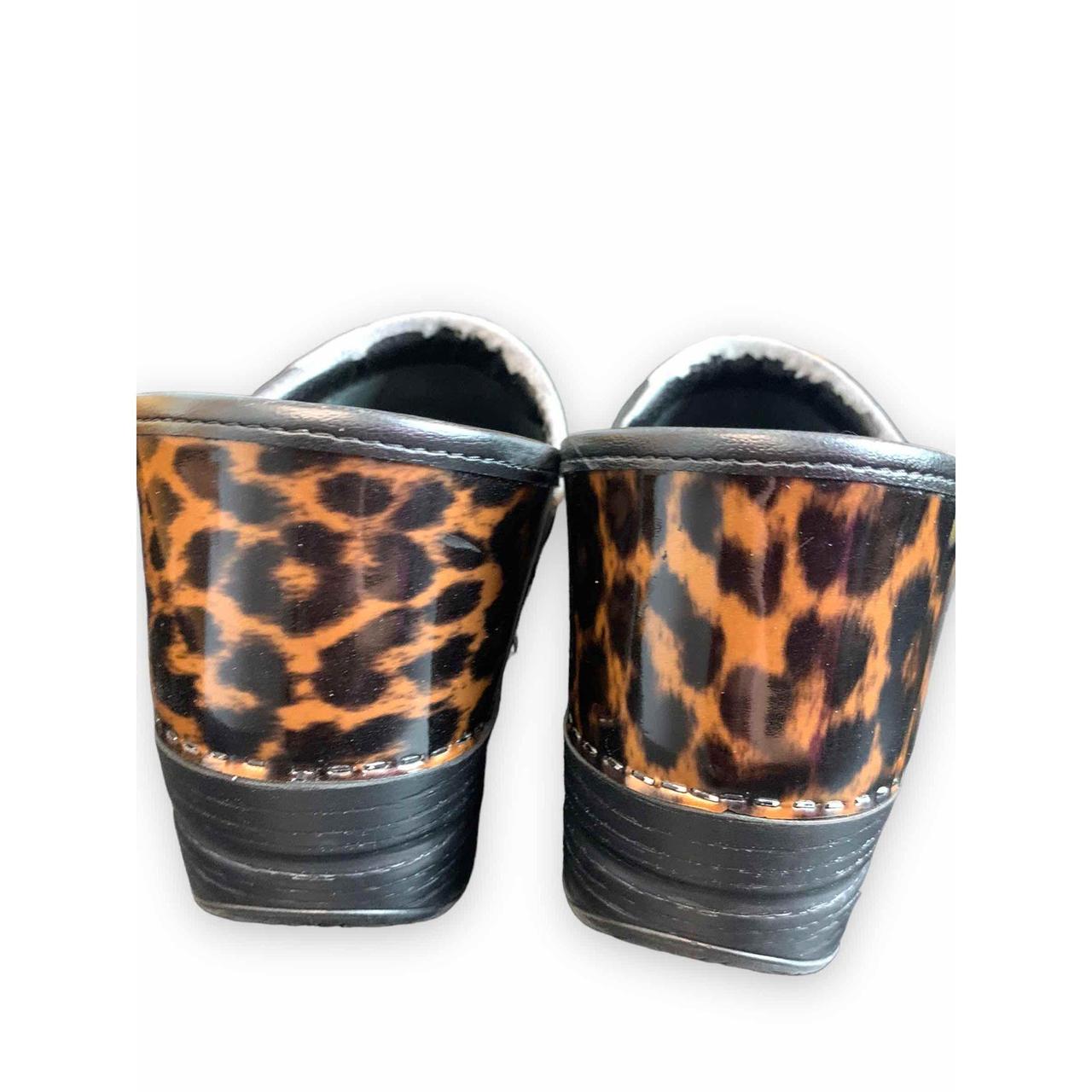 dansko leopard clogs