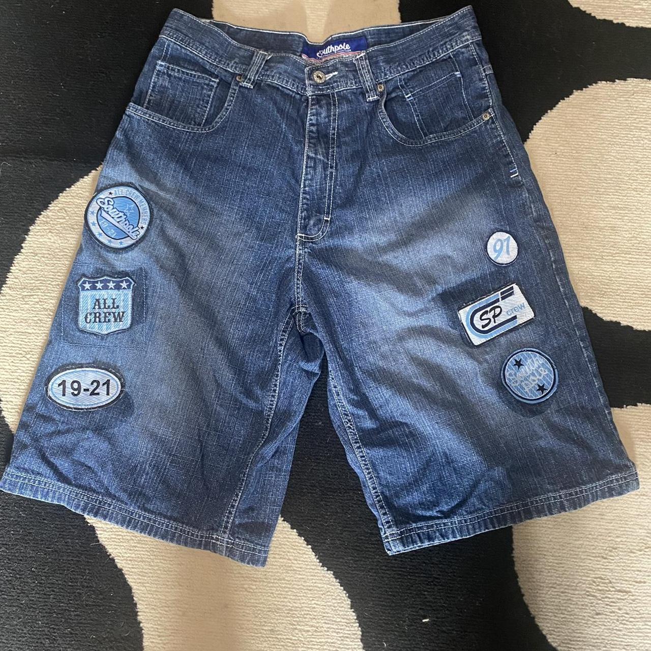 Southpole Baggy Patch Jorts (very good quality, only... - Depop
