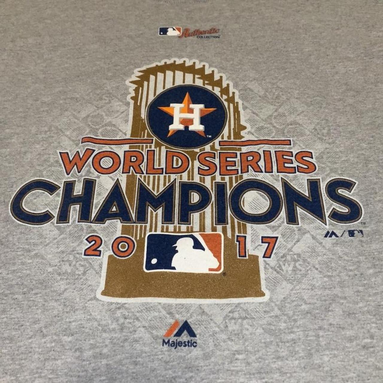 Majestic MLB Houston Astros Gray Tee Shirt Size - Depop