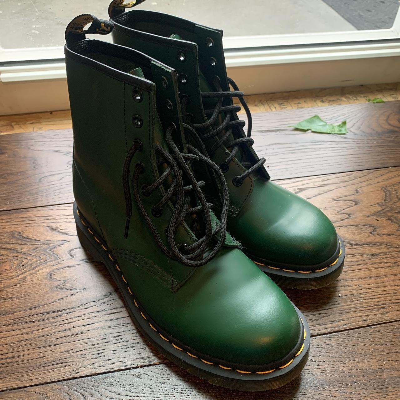 olive green doc martens