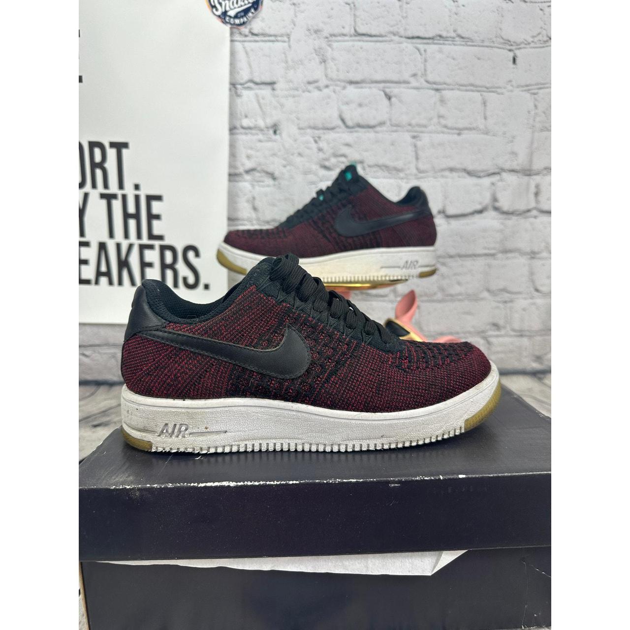 Nike air force 1 low flyknit burgundy best sale