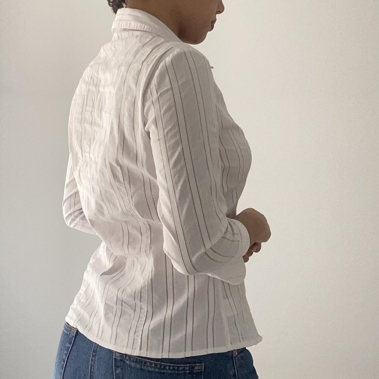 Office 📂 siren white fitted business shirt 3/4 | Depop