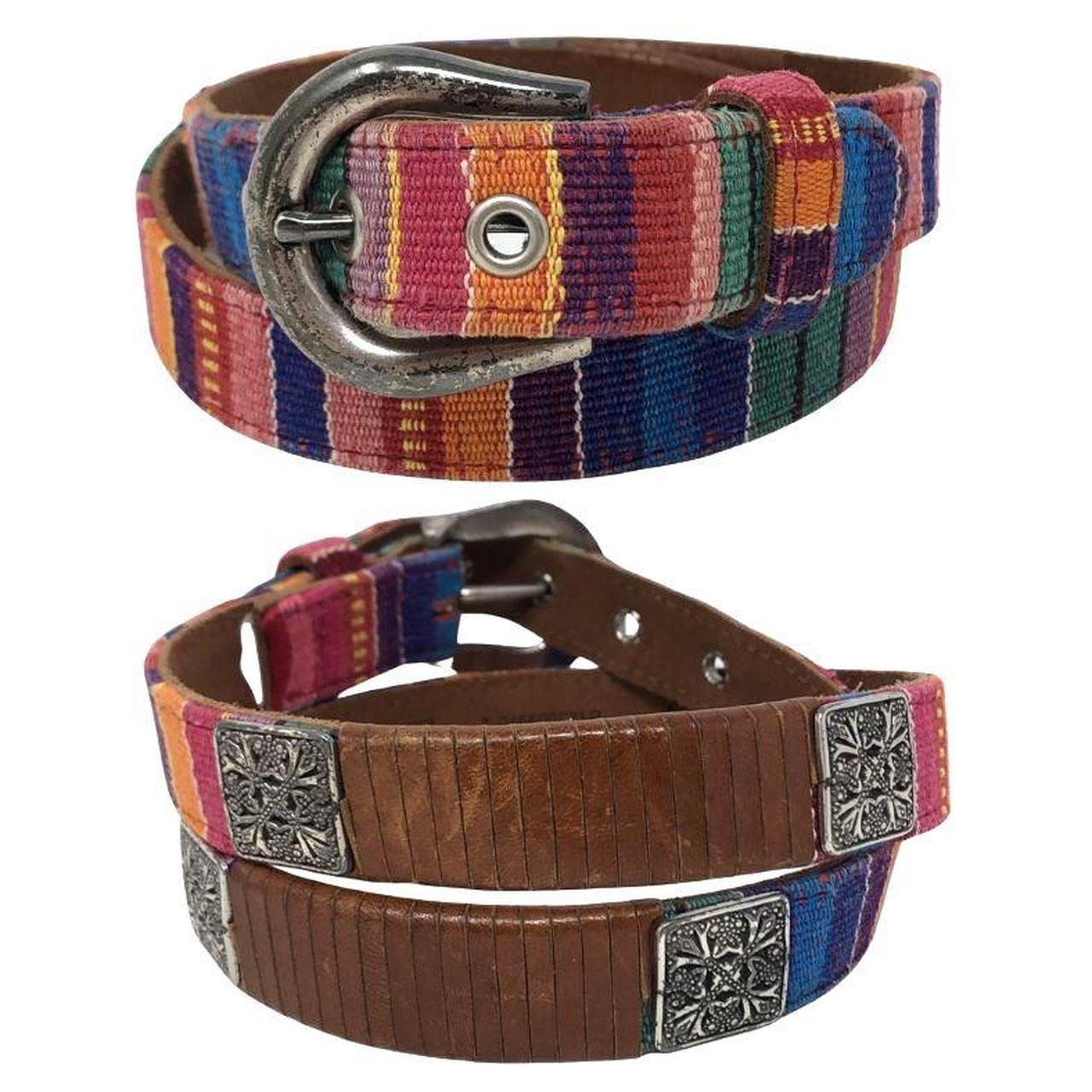 Fossil Women's Belt - Silver/Multi – Made in Guat… - image 1