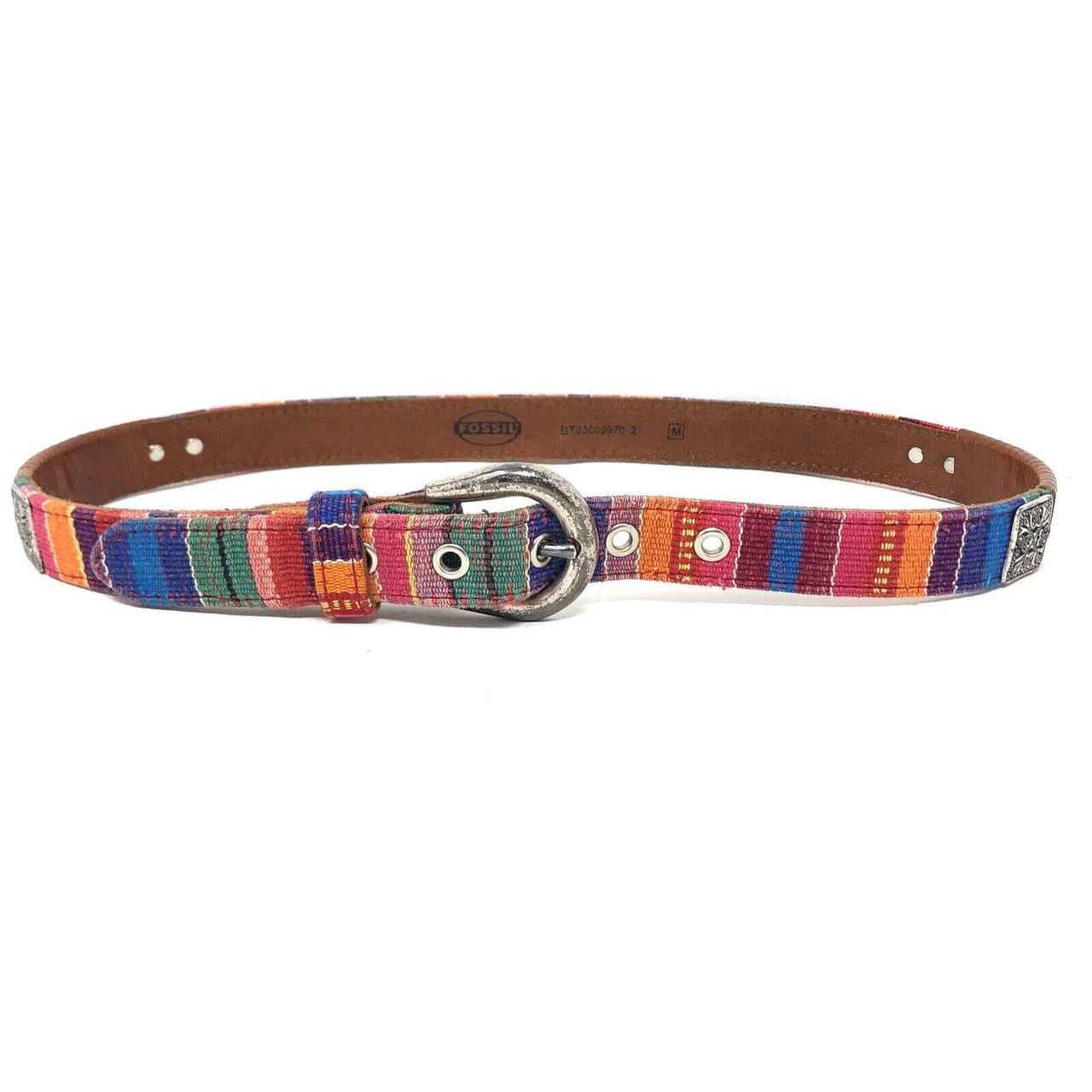 Fossil Women's Belt - Silver/Multi – Made in Guat… - image 7