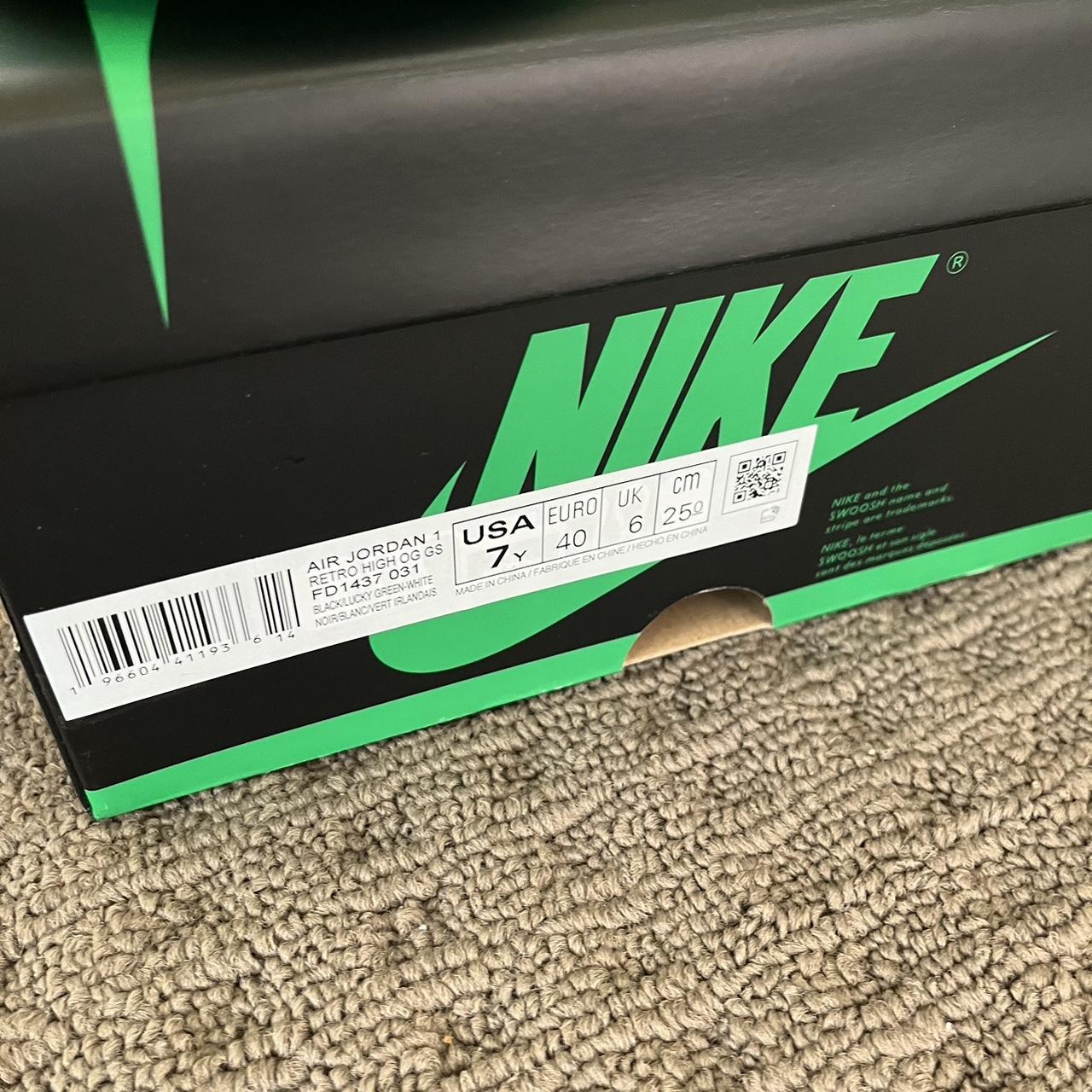 Nike air Jordan 1 high “lucky green” Size 7y (US... - Depop