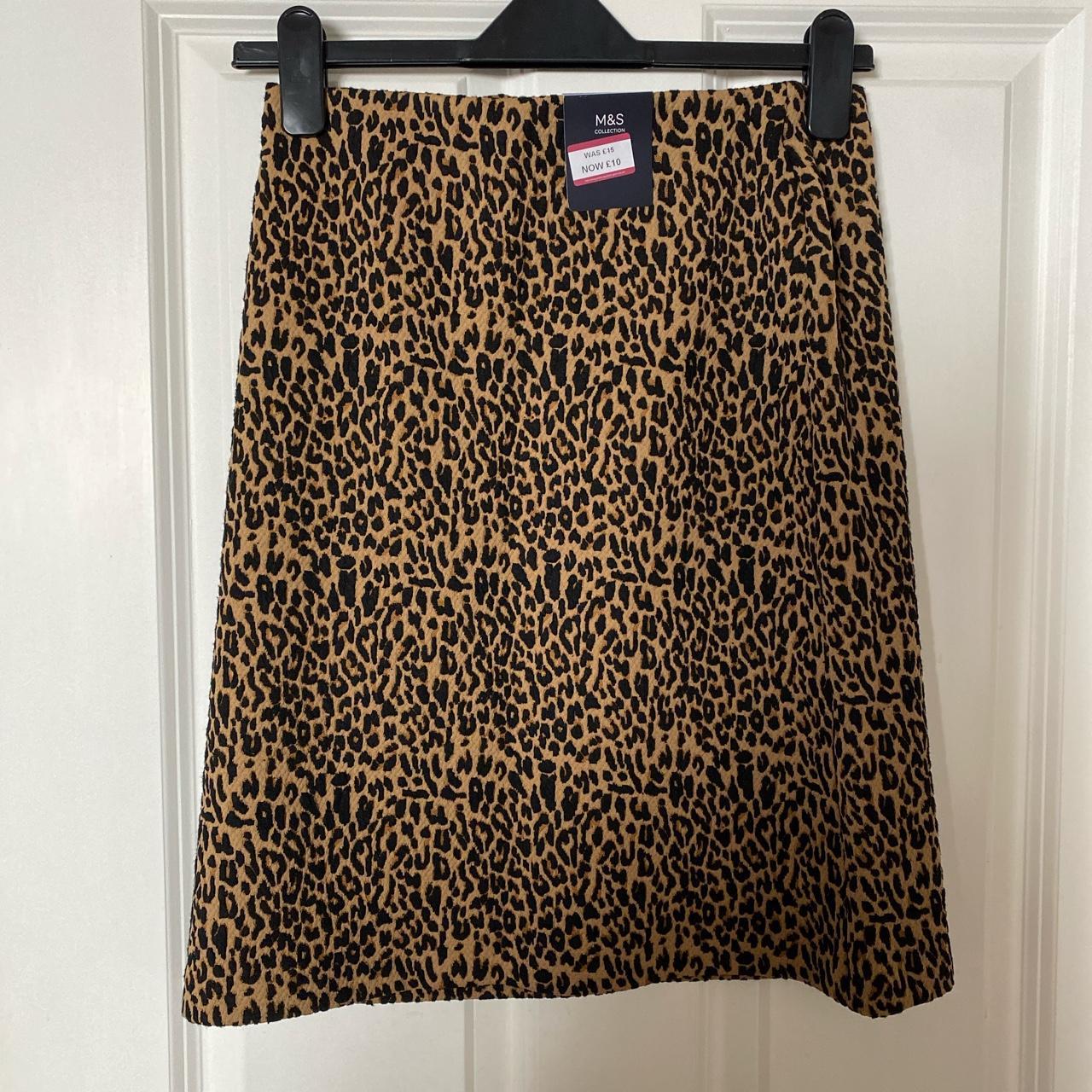 Marks & Spencer leopard print bodycon above the knee... - Depop