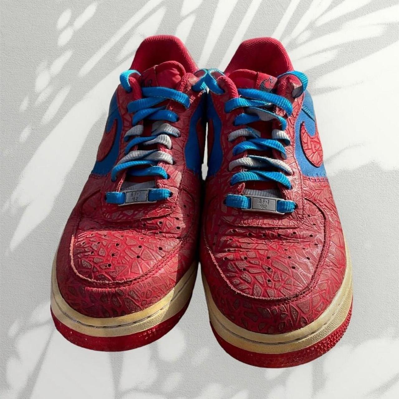Nike Air Force 1 Low Photo Blue Hyper Red Men's 12 | Depop