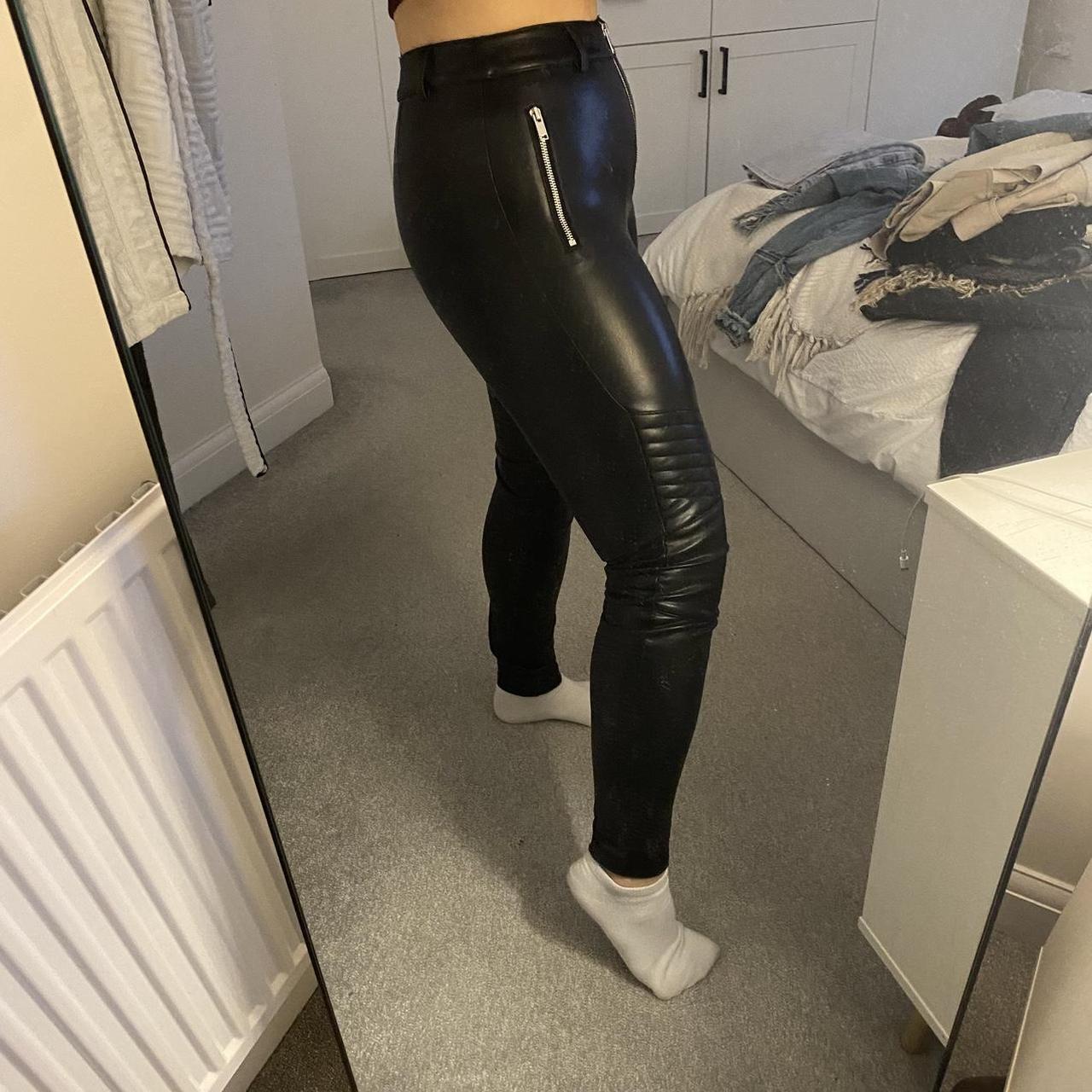 Legging Simili Cuir Zara Legging Marron Zara Leggings Pour Femme