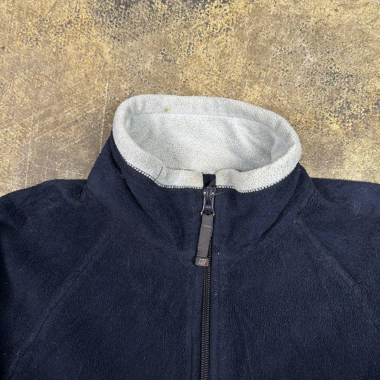 Berghaus Fleece Full-Zip Winter Jacket Navy Blue... - Depop