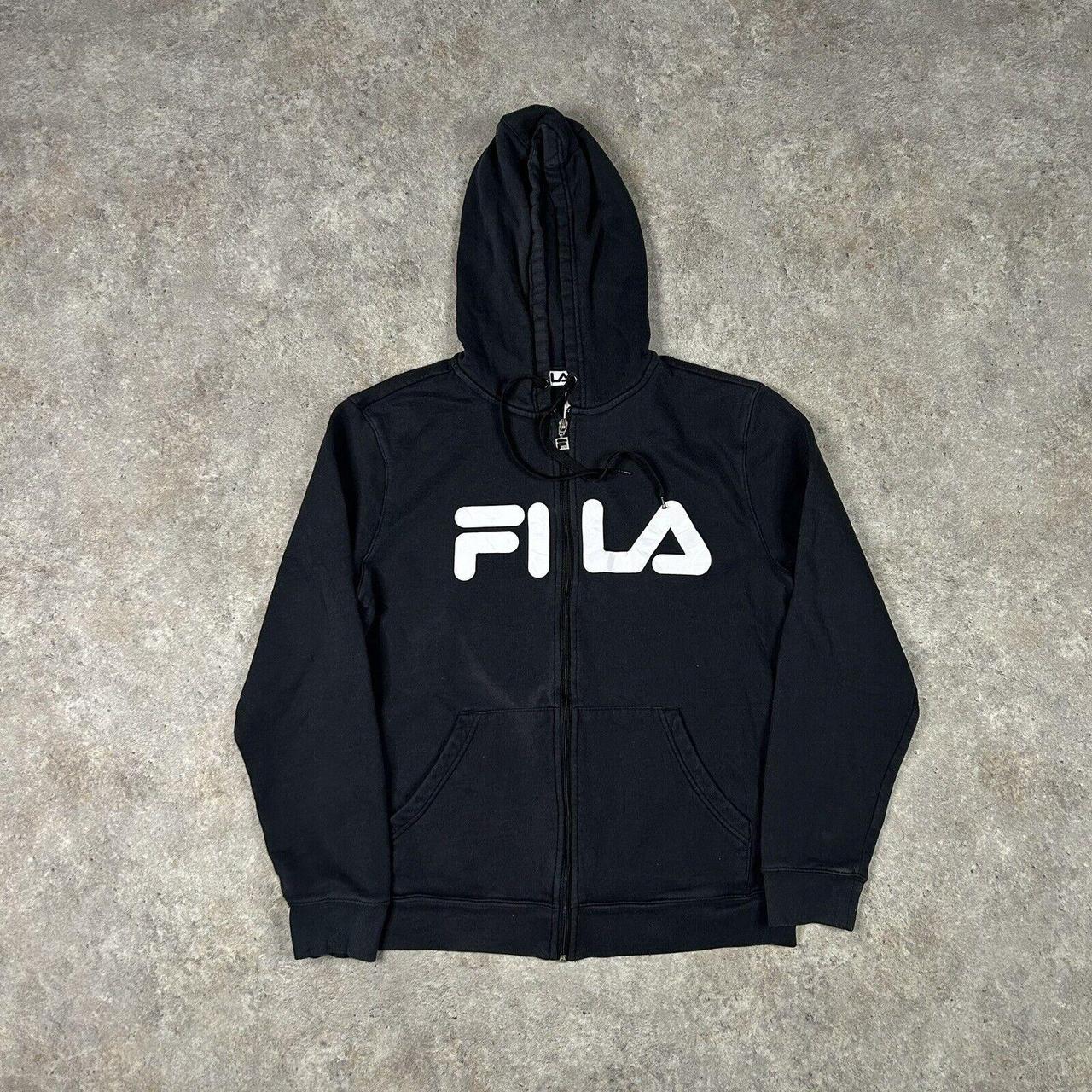 Black fila on sale hoodie women's