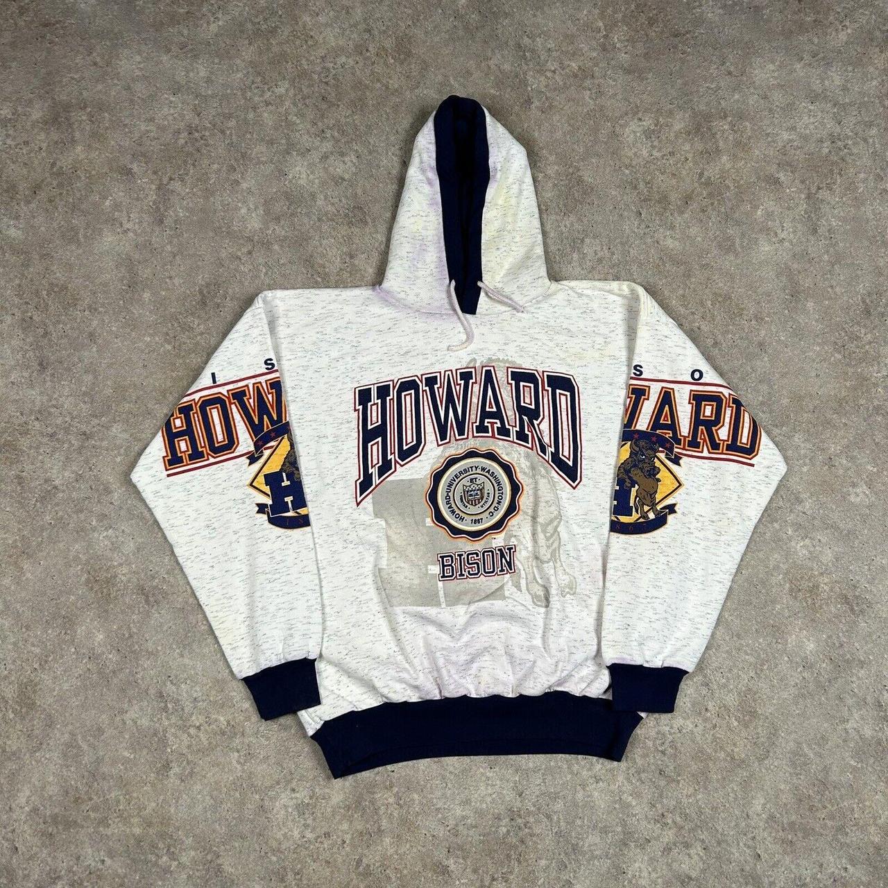 Vintage Howard University Hoodie Bison Spellout Depop