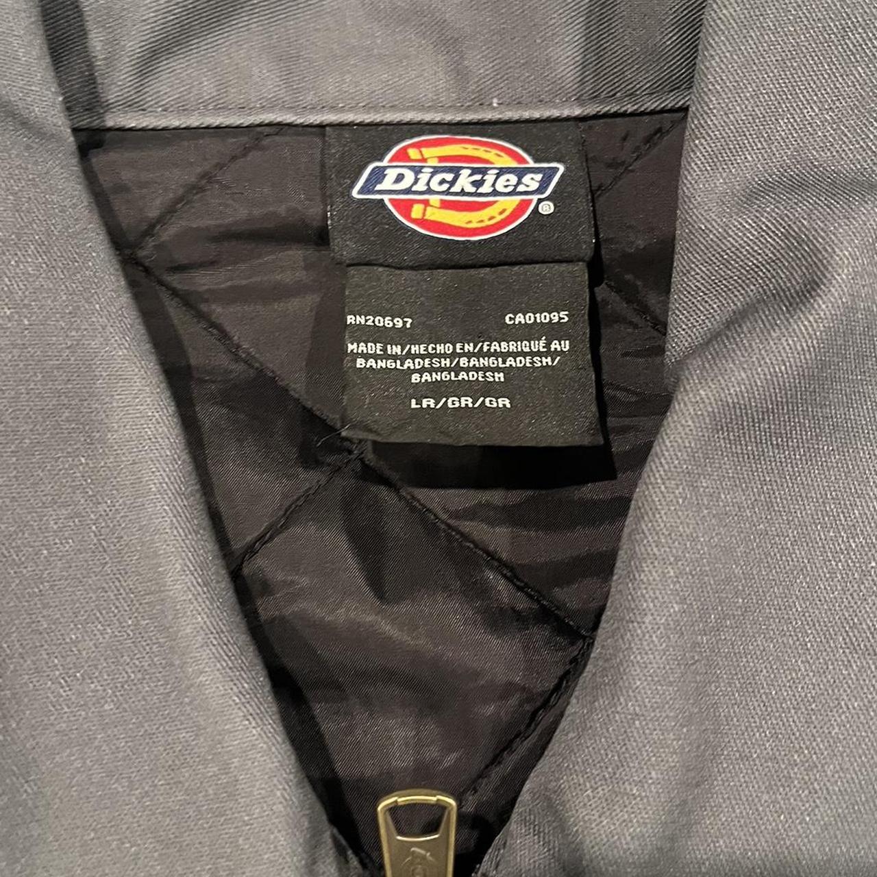 Dickies grey work jacket, labeled large but fits... - Depop