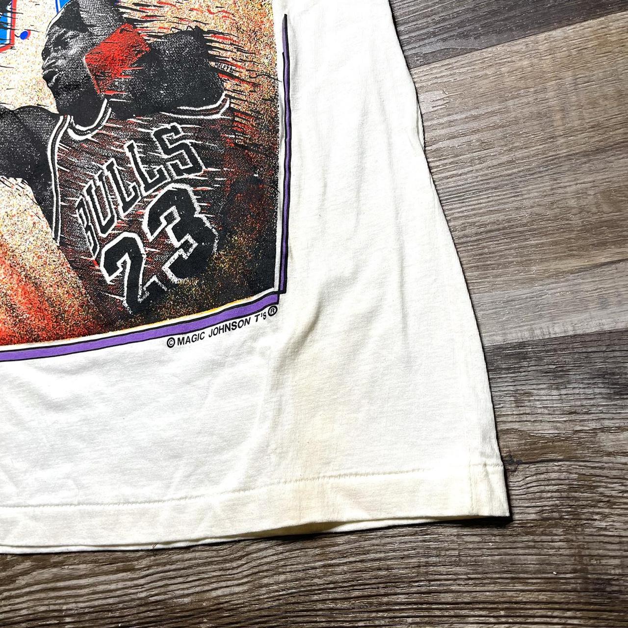 Michael Jordan Magic Johnson 1991 NBA Finals Shirt - Depop