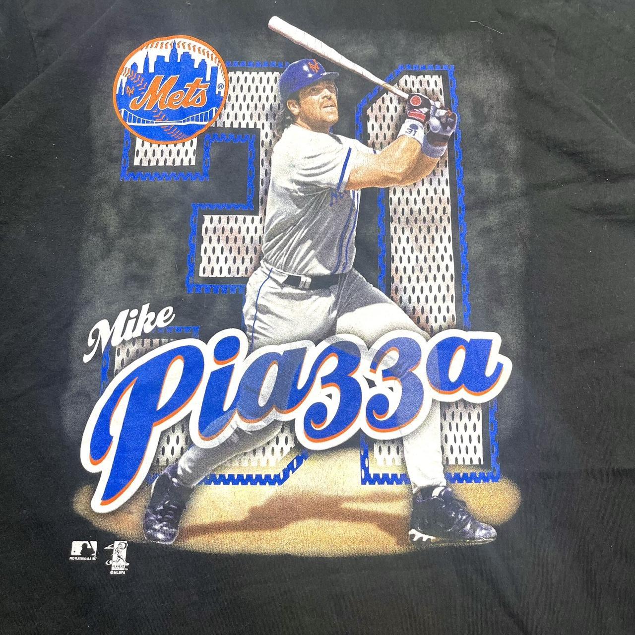 Vintage Nike Team MLB New York Mets Mike Piazza - Depop