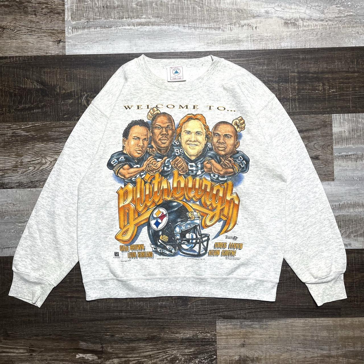 Vintage 90s Steelers Crewneck Sweatshirt Super Bowl - Depop