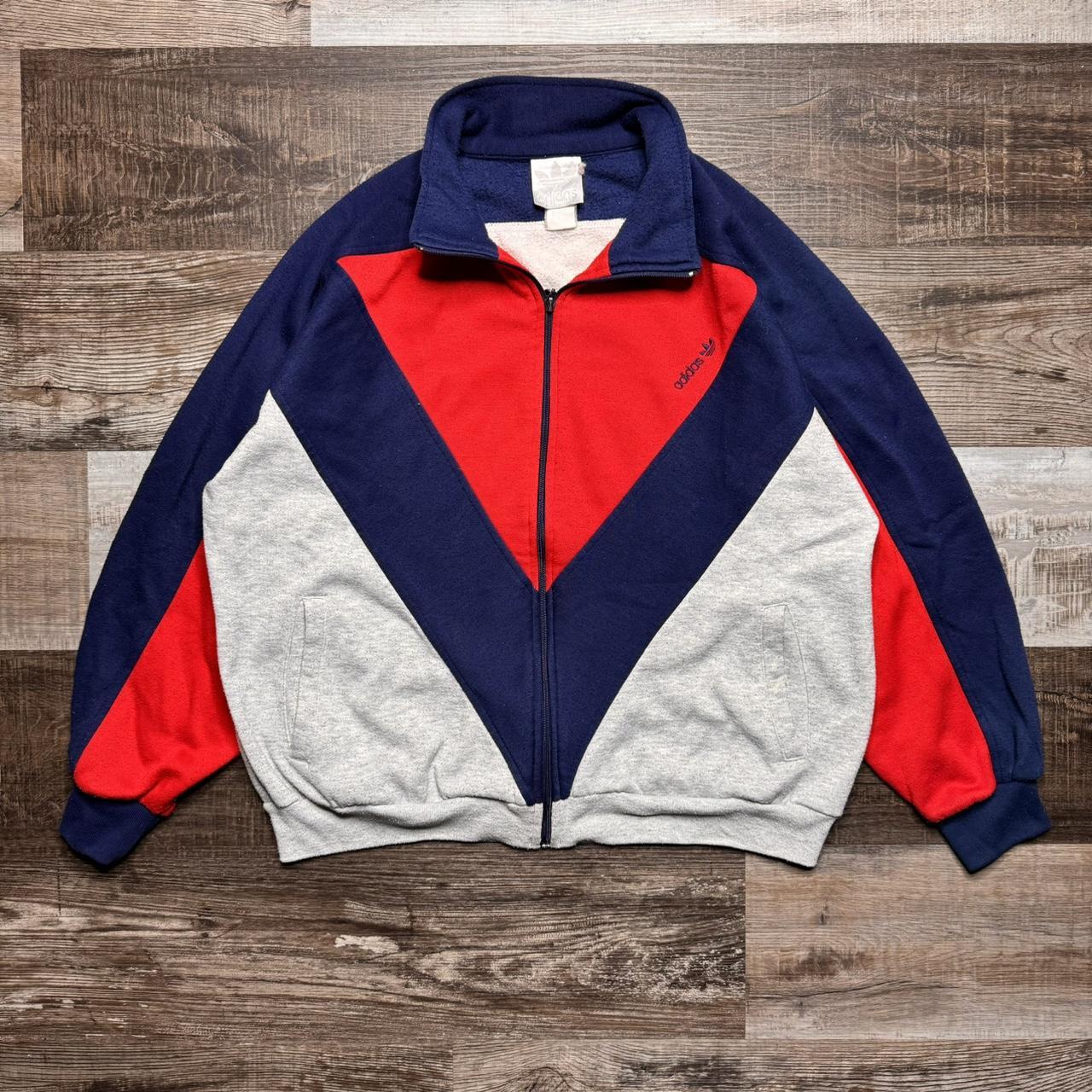 Fashion adidas red white and blue jacket