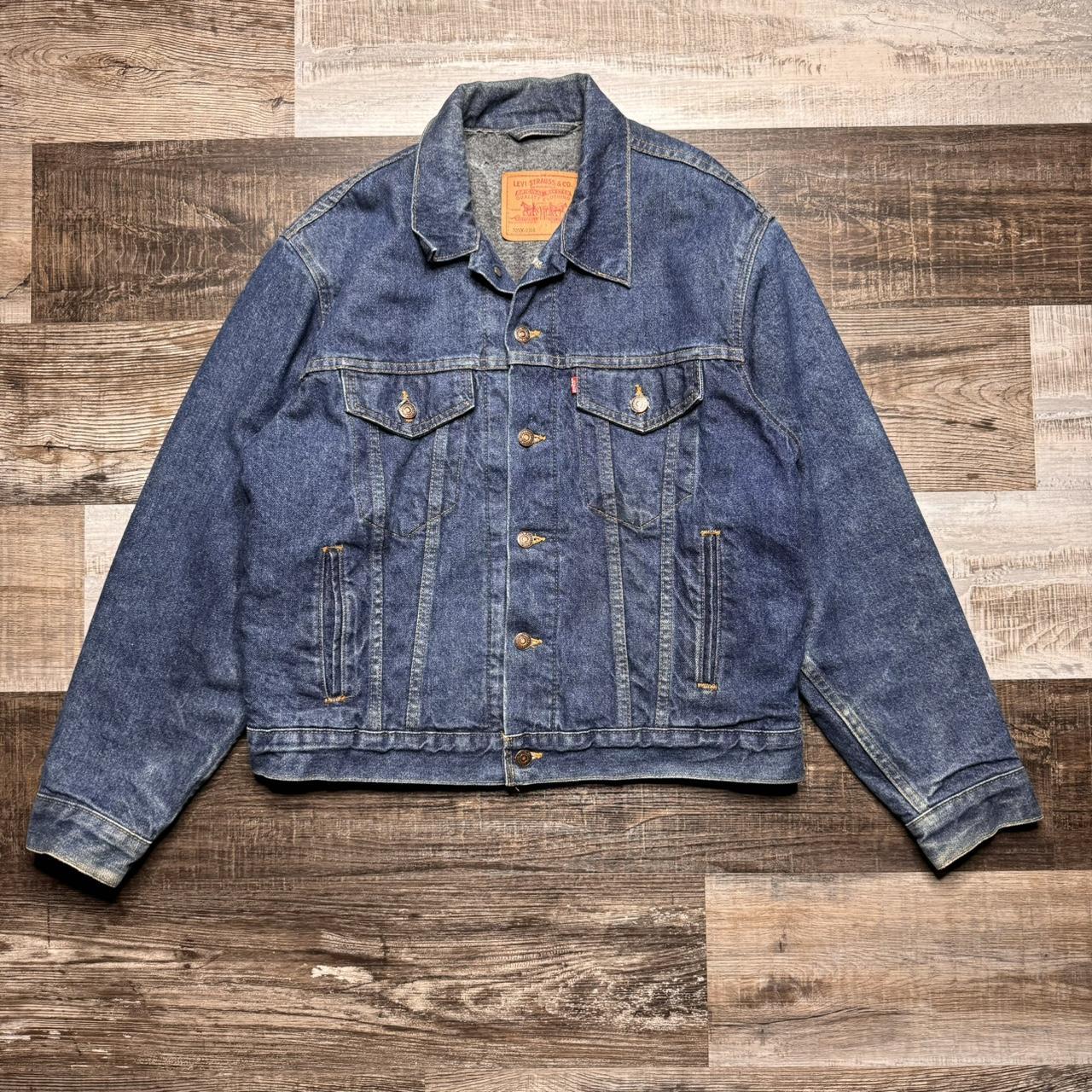 Vtg 1992 Levis Denim Trucker Jacket Blanket Depop