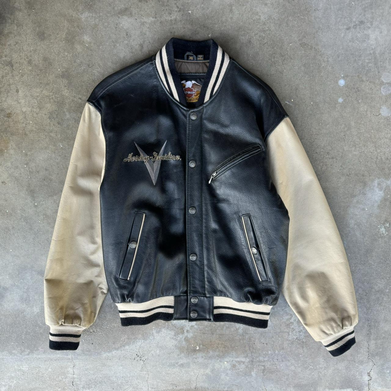 Harley Davidson men's vintage 1990s rare leather biker