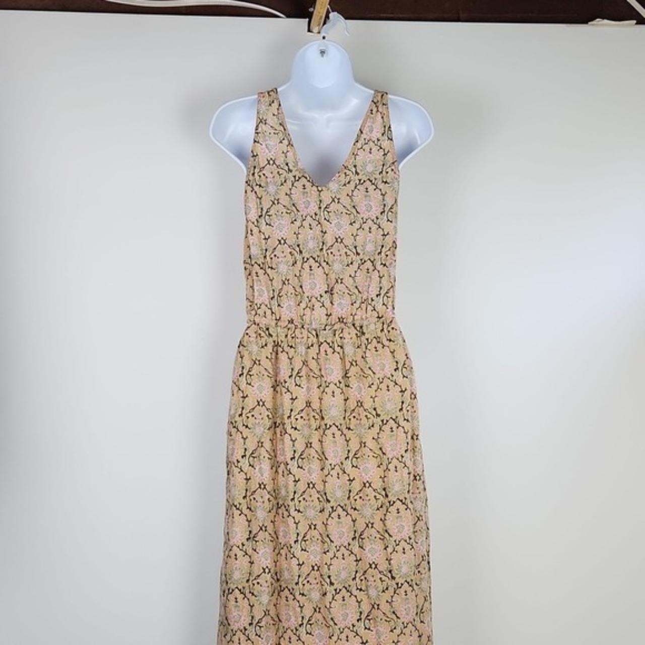 Lucky Brand Women's Sleeveless Tie Waist Floral Maxi - Depop