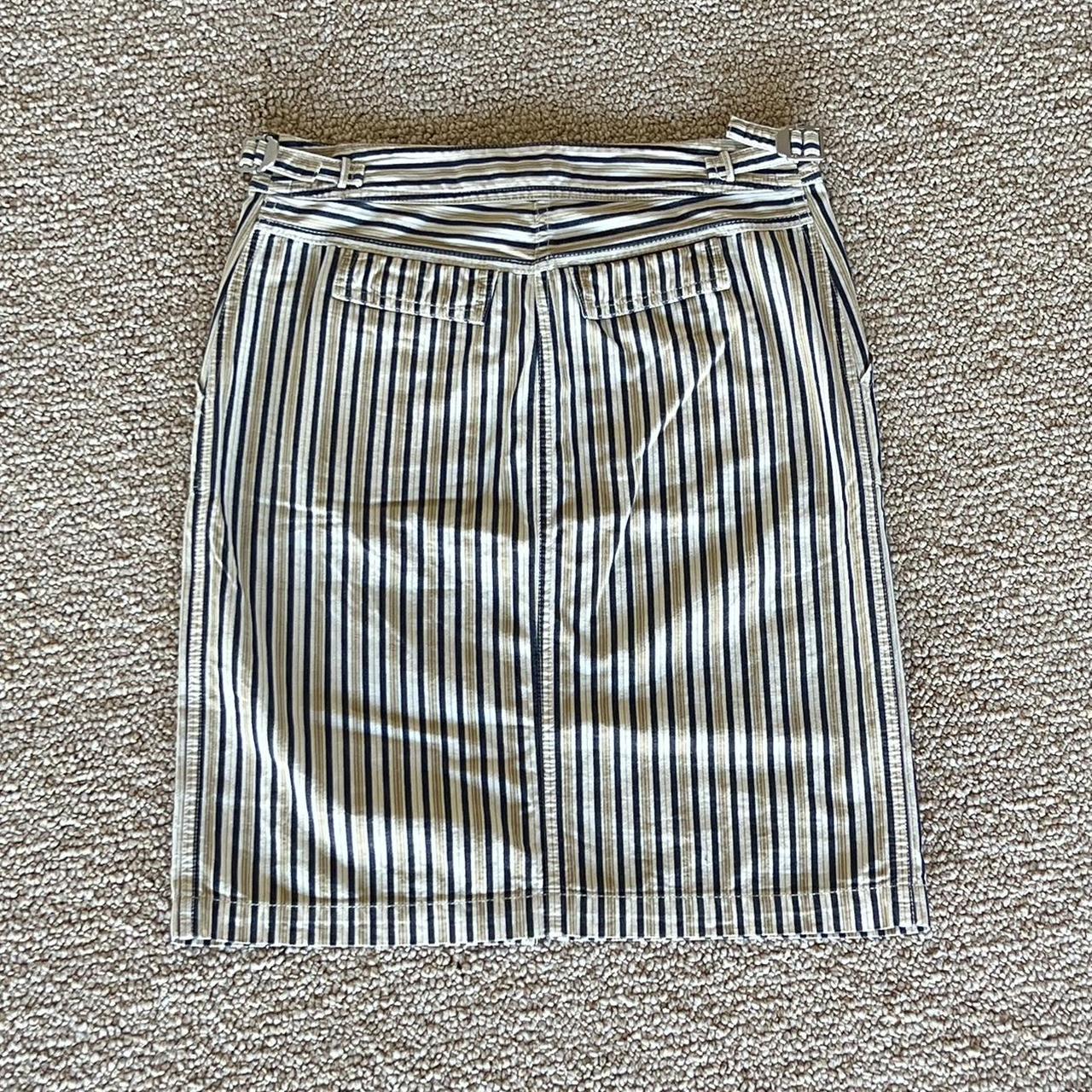 vintage j.crew high waisted navy, beige, and white... - Depop