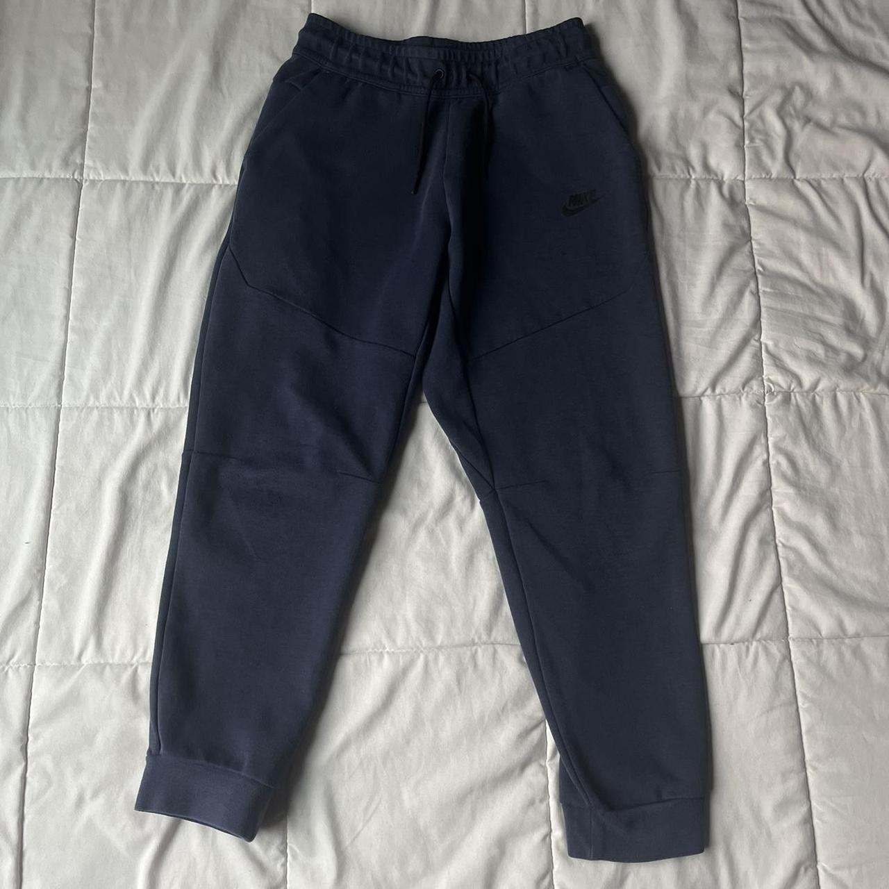 navy blue nike tech pants kids large (SAME AS MENS... - Depop