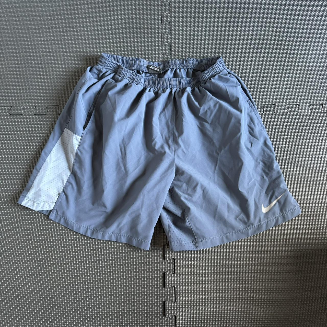 navy and light blue mens nike shorts men’s size... Depop