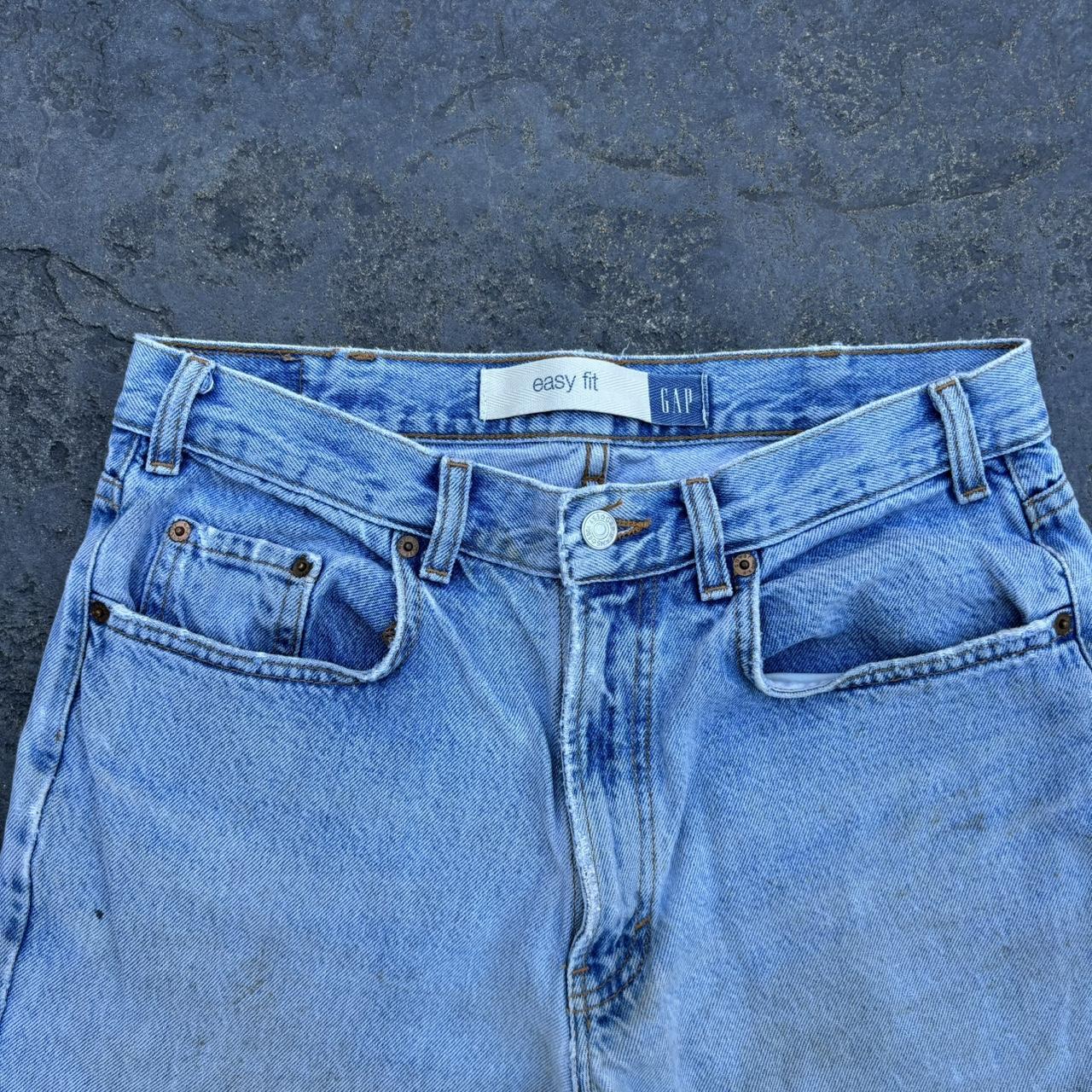 90s GAP baggy denim jorts tagged 33x36 / measured... - Depop