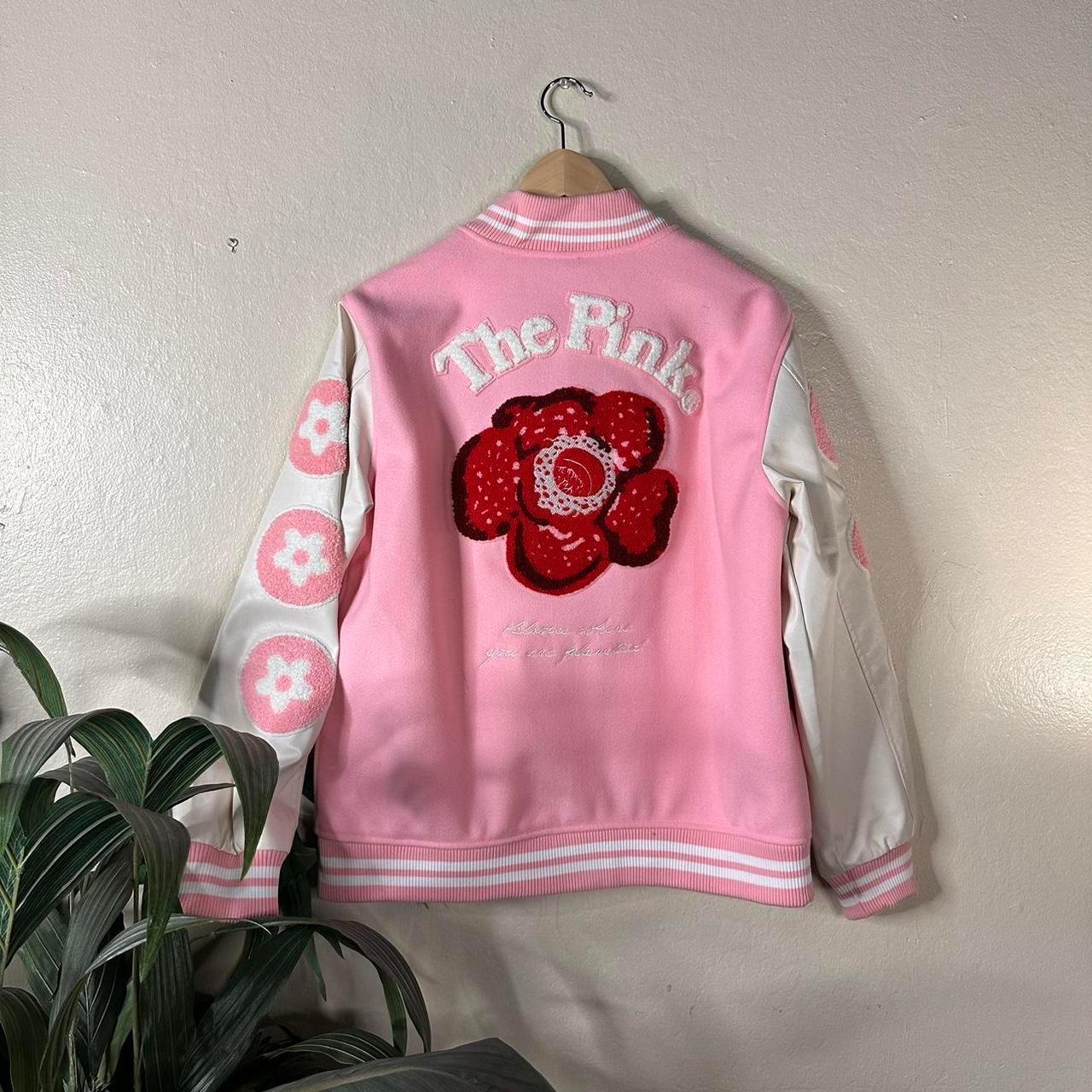 Vandy The Pink Varsity Jacket] Size: Medium (M) - Depop