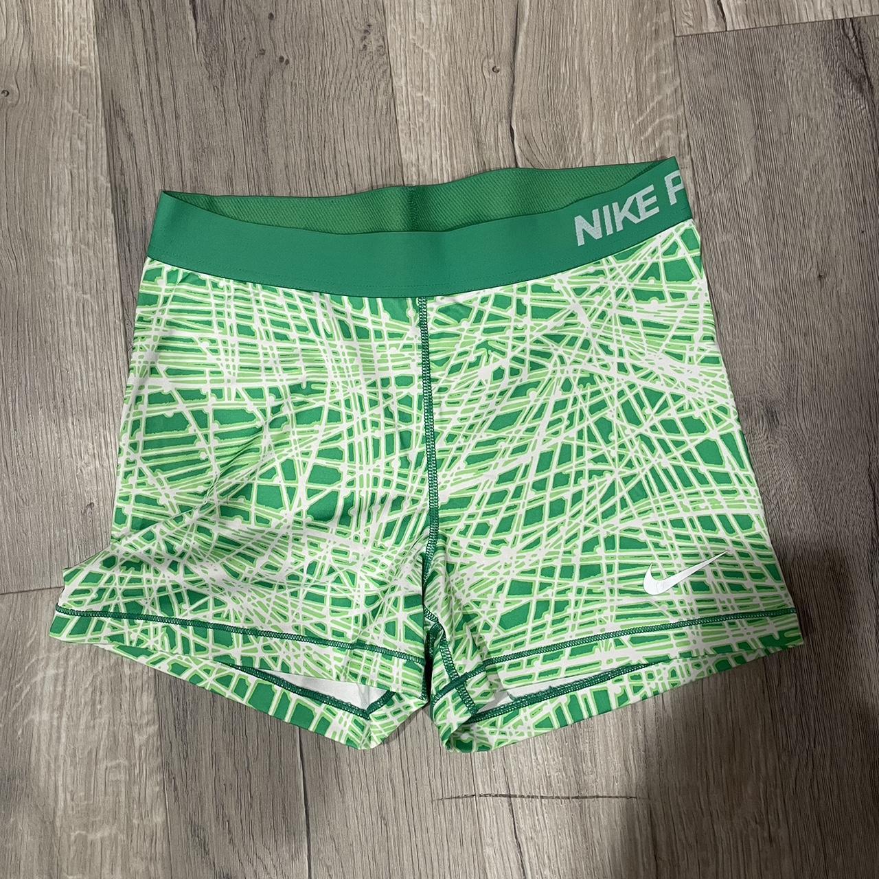 light green nike pro shorts