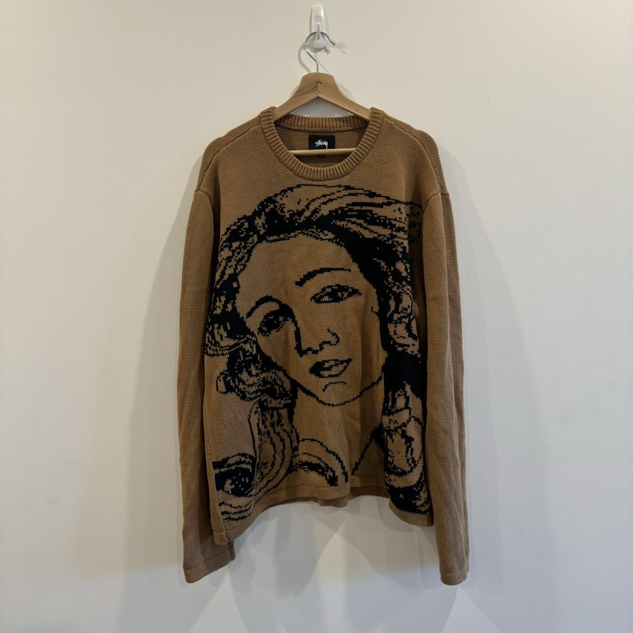 Stüssy Venus Knit Sweatshirt (sold out everywhere)... - Depop