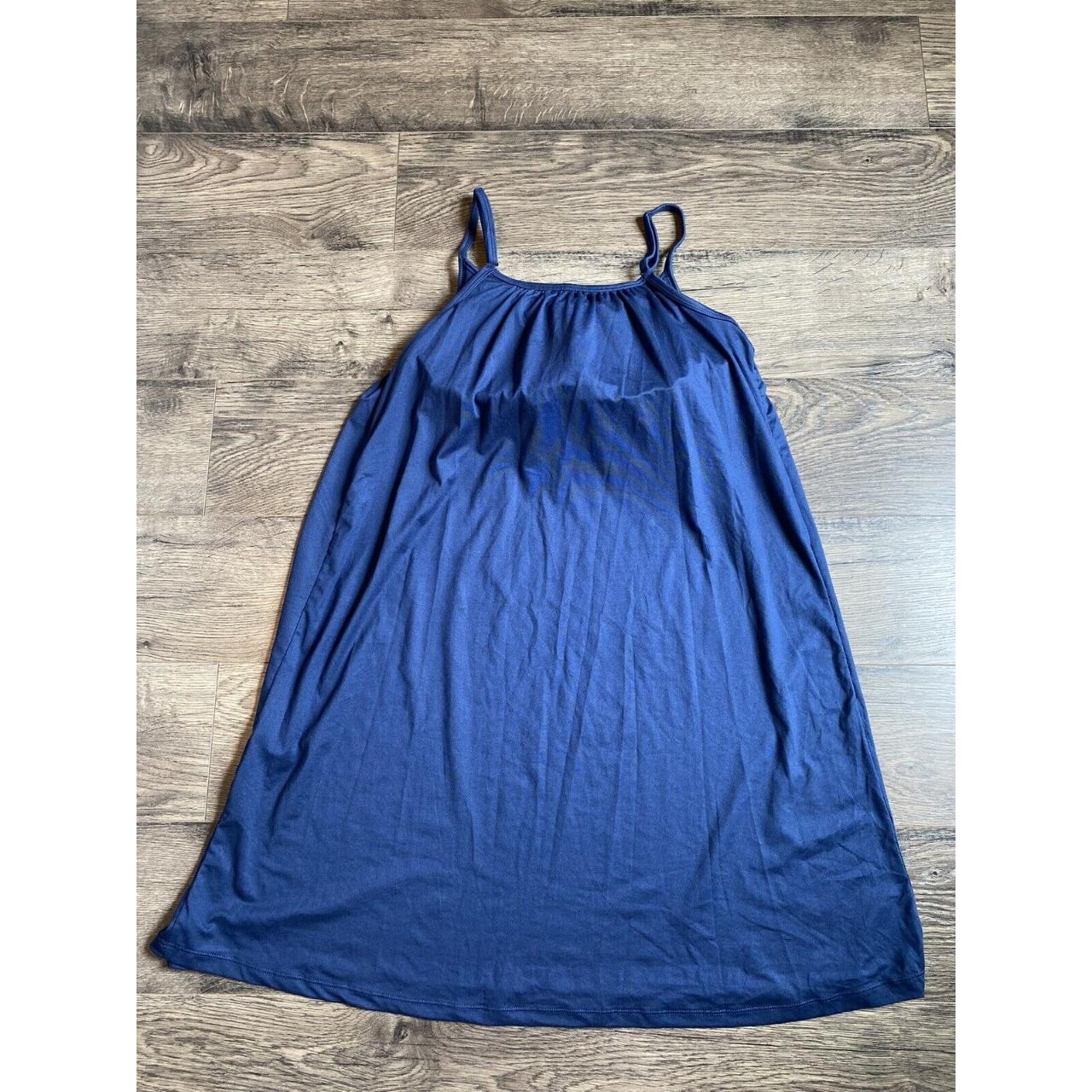 32 Degrees Women's Blue and Navy Dress | Depop