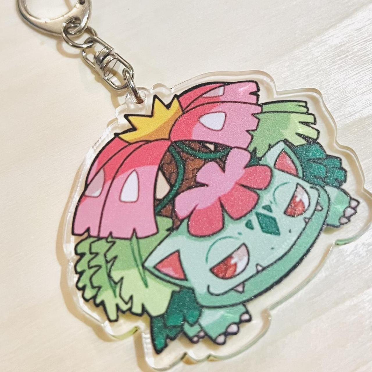 Cute Smug Venusaur Colourful Double Sided Keychain... Depop