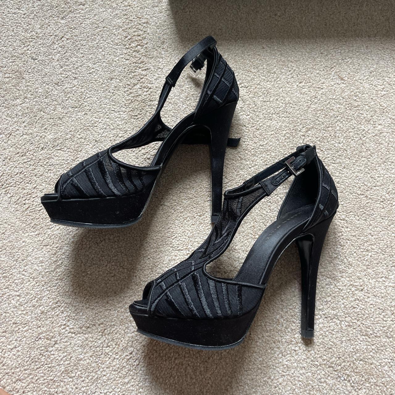 Black Karen Millen high heels, worn once - Depop