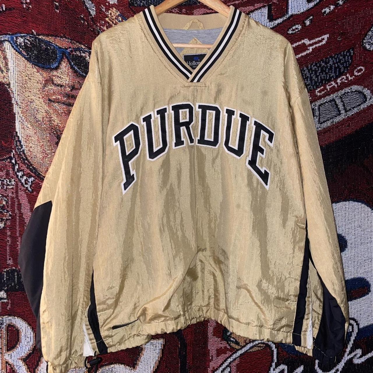 90s Purdue Boilermakers Windbreaker Sweater Length... - Depop