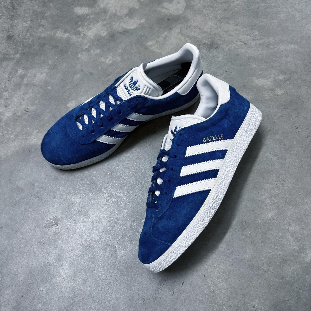 2016 Adidas Gazelle 85 Blue/White Suede Shoes Men’s... - Depop