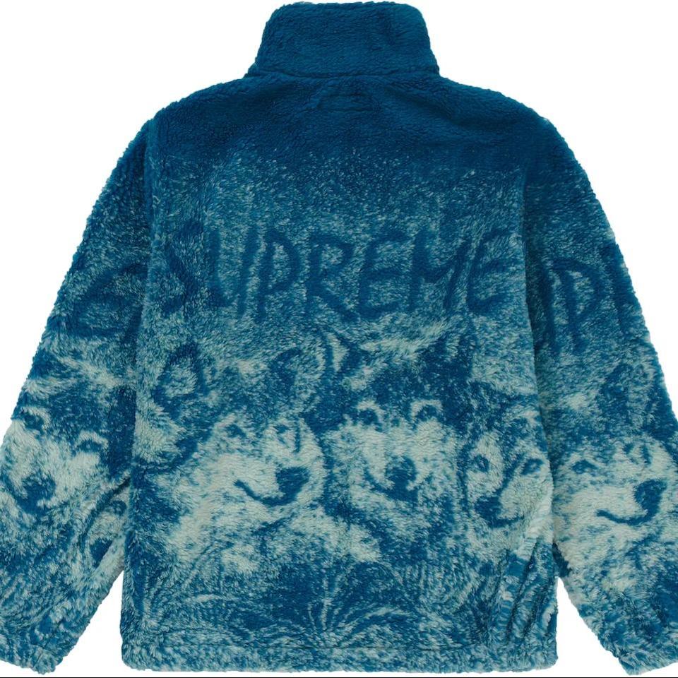 SUPREME- Wolf Fleece Jacket brand new, worn maybe... - Depop