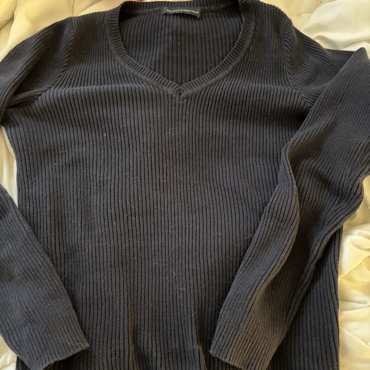 Ribbed Navy blue, Brandy Melville, ... - Depop