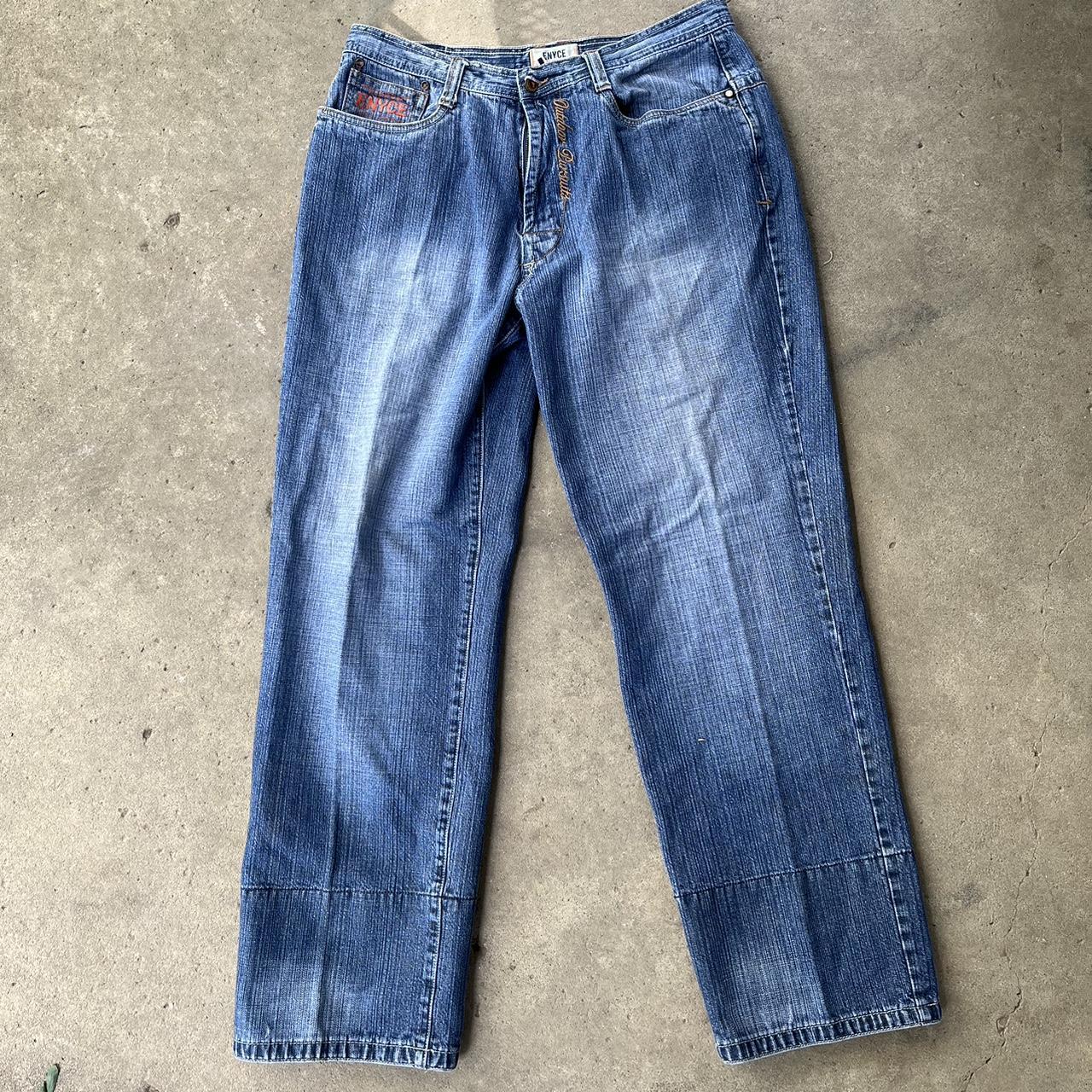 y2k enyce grunge baggy jeans -waist 36 In -inseam... - Depop