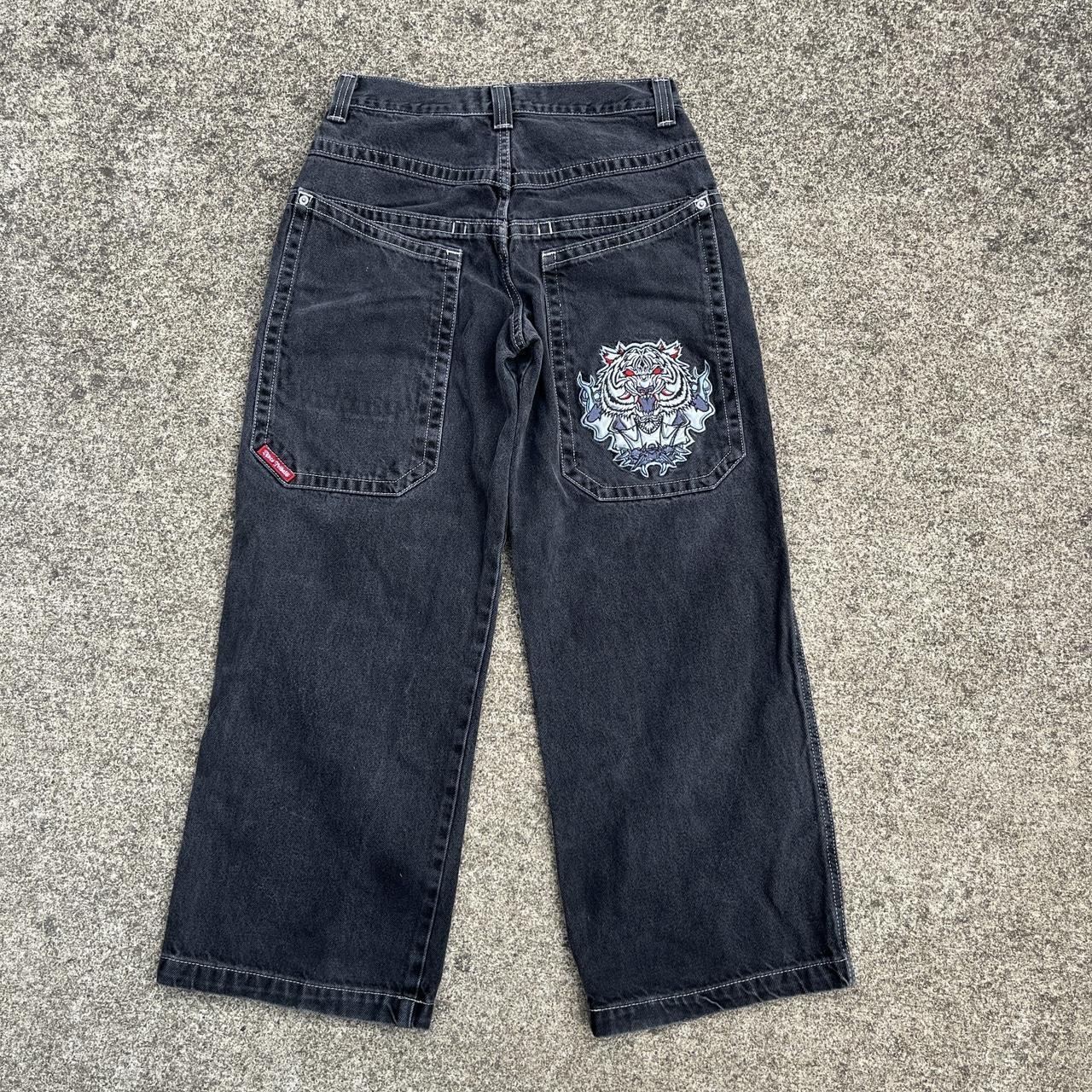 Vintage JNCO Jeans Tribals Features flaming white... - Depop