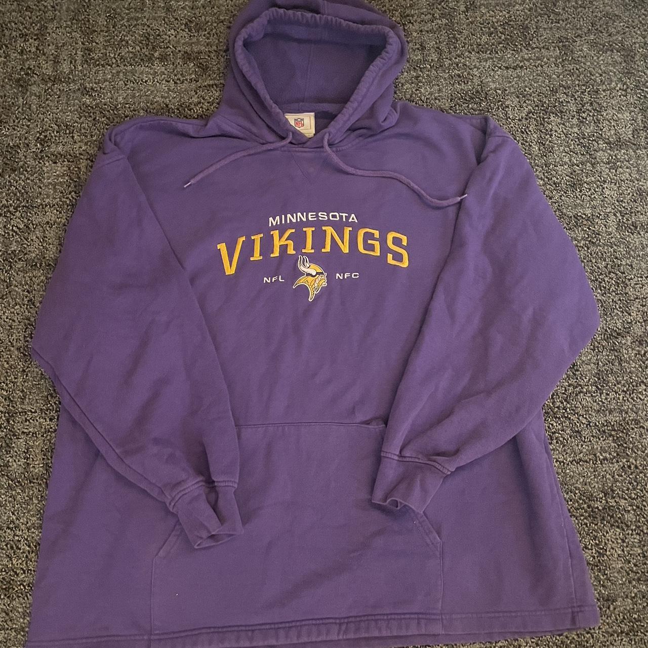 vintage minnesota vikings hoodie size xxl great... - Depop