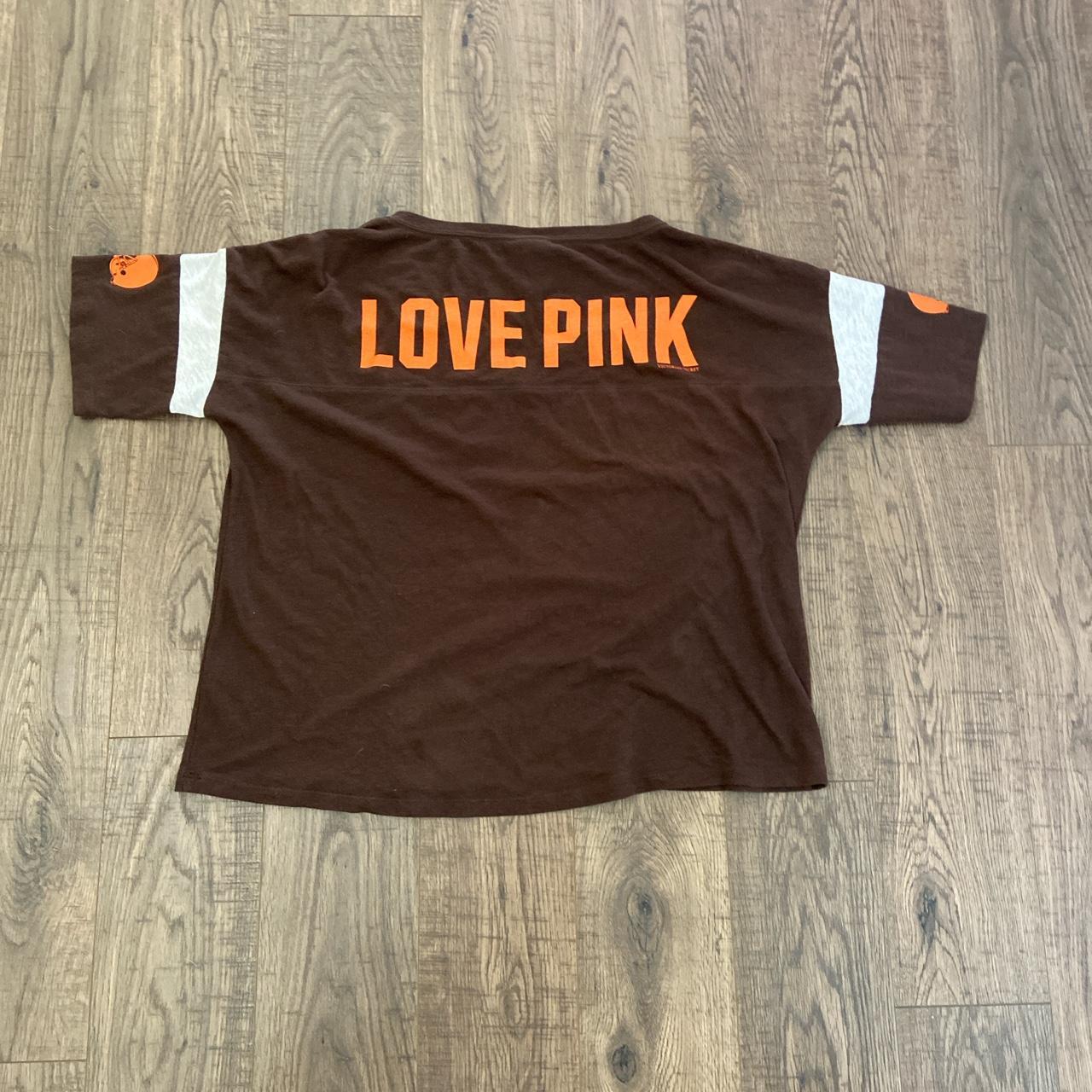 PINK Victoria's Secret, Tops, Pink Vs Nfl Cleveland Browns Jersey Style  Shirt